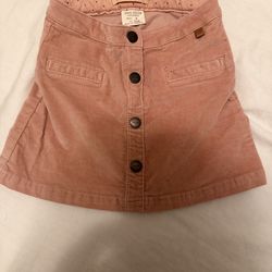 Soft pink velvet skirt from Zara Girls. Size 4T. Has button front and two front pockets. Hardly worn.