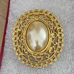Broche Laminado Perla Antiguo 