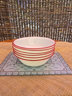 Corelle Vitrelle soup or cereal bowls. Cafe Red