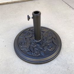 (NEW) $25 Umbrella Base 18 Inches Round 18 lbs Patio Stand Outdoor Garden Market 