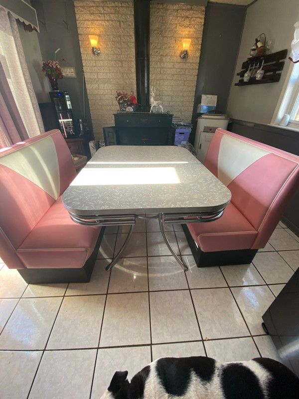 Man Cave Or Kitchen Retro 50s Diner Booth Must Go!!!!