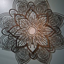 metal wall flower decor