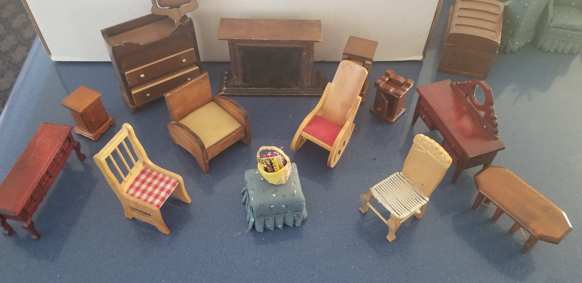 Antique Wood Furniture for Doll House - Miniature