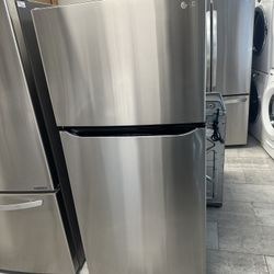 LG 30-in 20-cu.ft Top Load Freezer Refrigerator Multi-air Flow And Stainless Steel 