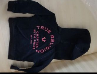 $15 True Religion Denim Glittery Pink Girls Hoody 