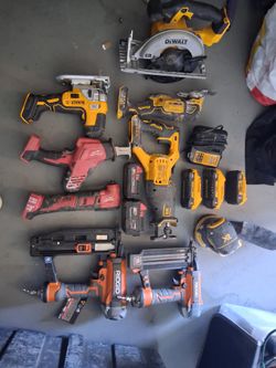 Milwaukee And DeWalt Tools
