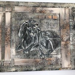 Painting of Lion & Lioness