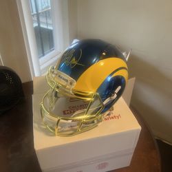 Official Rams Helmet Kurt Warner Signed