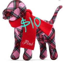 $10 obo VS PINK PLAID DOG NWT 💖 Mesa 