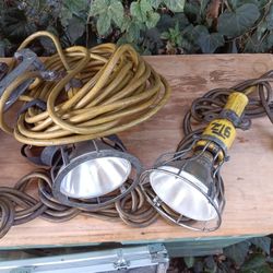 3 Heavy Duty Spot Lights With 50' Cords and Kant Twist Clamps 