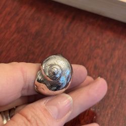 sz 10.5 sterling shell ring
