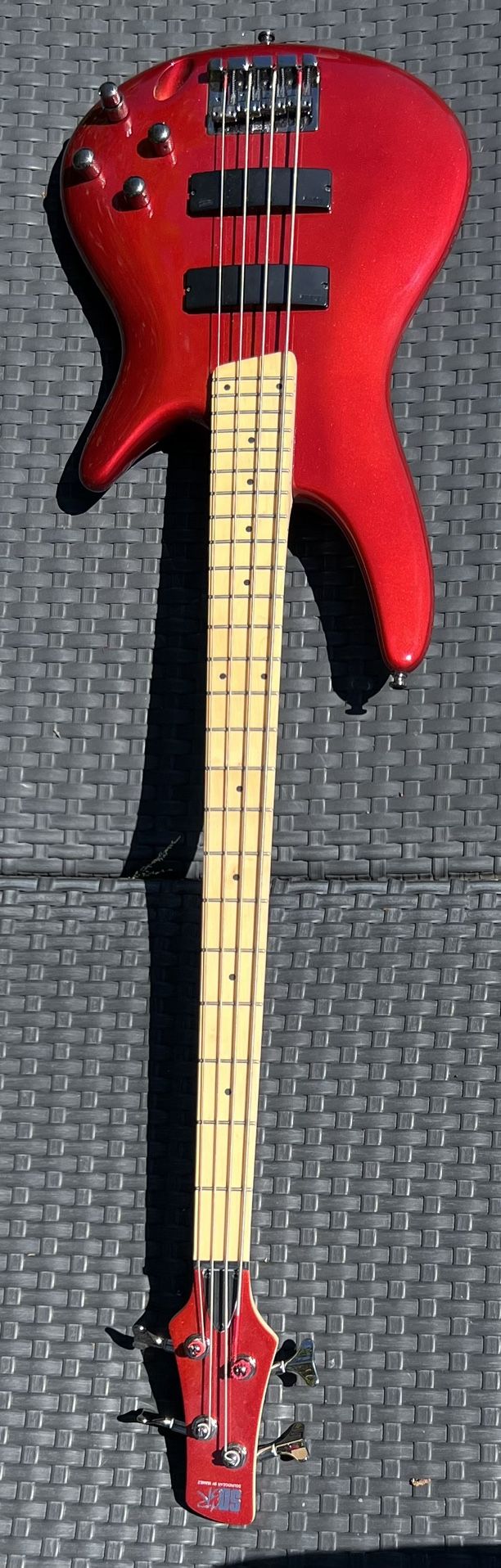 Ibanez SR300M Electric 4-String Bass Guitar, Candy Apple Red (NO TRADES)