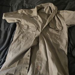 tan dickies work shirt