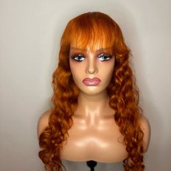 Orange Body Wave Wig 26in