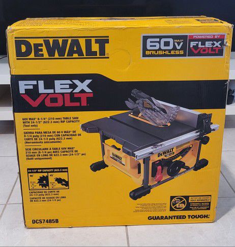 FLEXVOLT 60V MAX Cordless Brushless 8-1/4 in. Table Saw Kit (Tool Only)