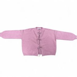 Sincerely Jules Pink Cardigan with Bow Accents