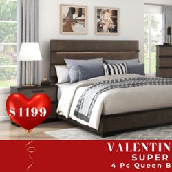 4 PC QUEEN BEDROOM SET 