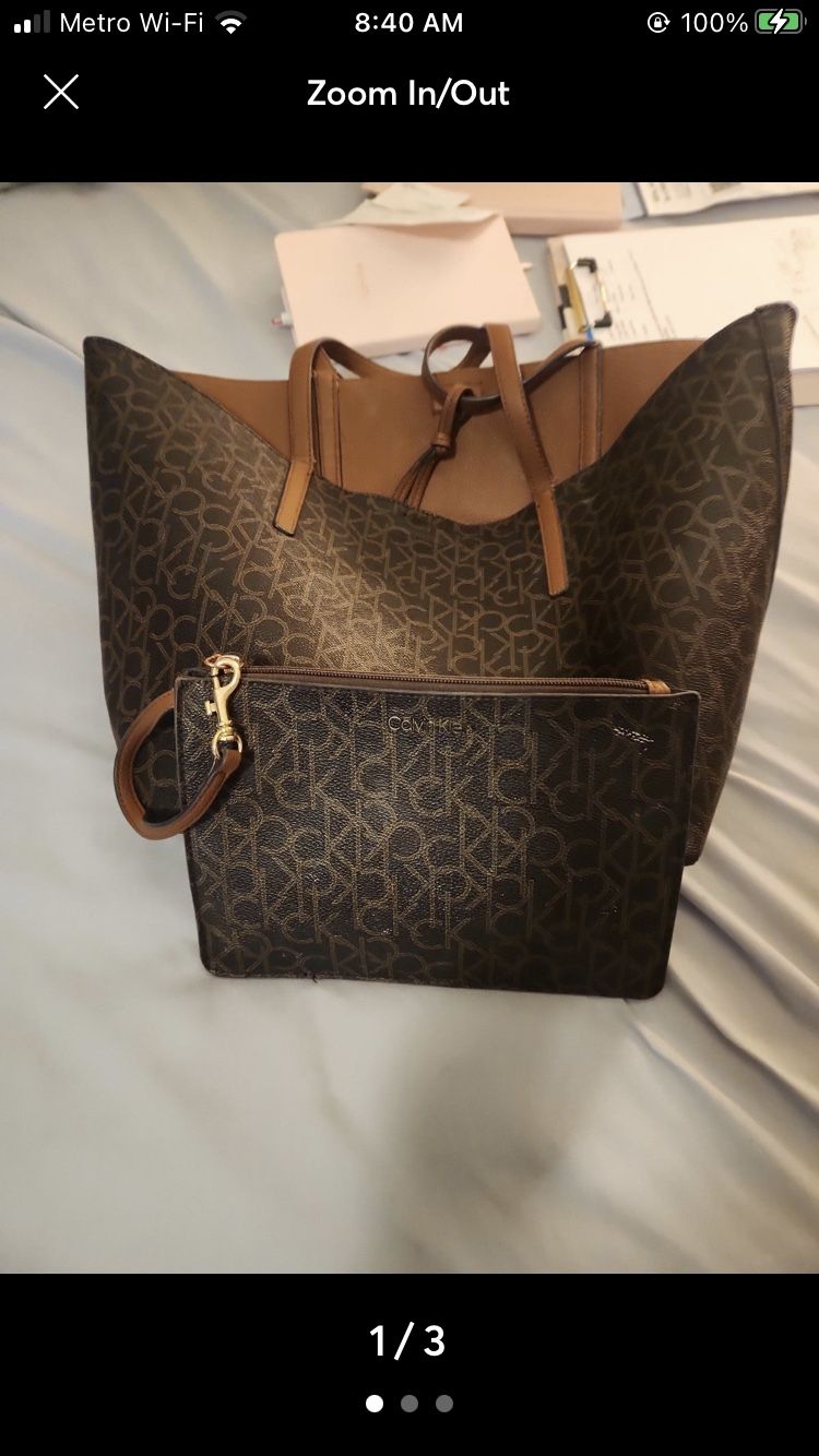 Calvin Klein Purse And Wristlet