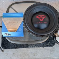 500 Watt Rampage Amp/ & A 12" V Max-122 Sub Woofor