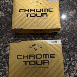 Callaway Chrome Tour White Golf Balls Brand New No Logos