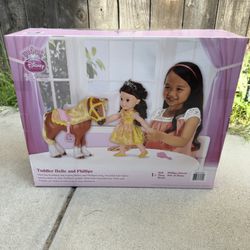 My First Disney Princess – Toddler Belle & Phillipe Horse Set – New in Box