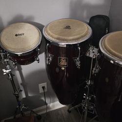 LP ASPIRE CONGA AND BONGO SET WITH STAND