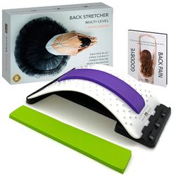 Back Stretcher for Lower Back Pain Relief - Lumbar Support - Spine Decompression Device, White