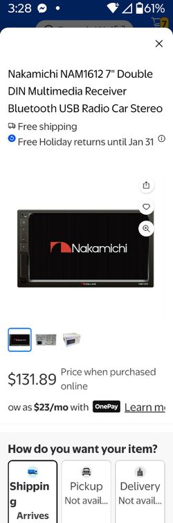 Nakamichi NAM1612 Like New Works Good Double Ding Stereo Nakamichi NAM1612, como nuevo, funciona perfectamente, estéreo doble DIN