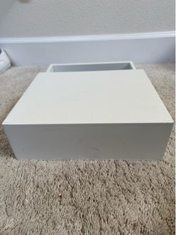 White Hidden drawer shelf
