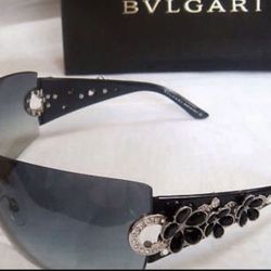 Bvlgari Bulgari Gradient Lenses 652-B Swarovski Crystal Sunglasses