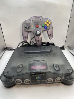 Clear Smoke Funtastic Nintendo 64 N64 Console Video Game System Bundle Tested