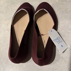 Time And Tru Purple Dress Flats, Woman’s Size 9