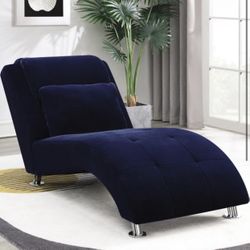 Dark Blue Accent Chaise