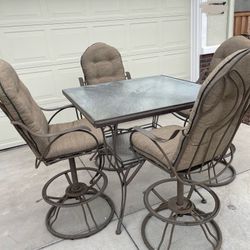 Patio Set With 4 Chairs 