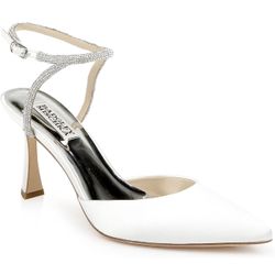 Badgley Mischka Silk Soft White  Heels