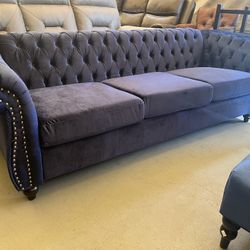 Velvet Chesterfeild Sofa