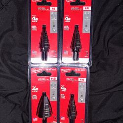 Step Drill Bits- 3 #12's And 1 # 9