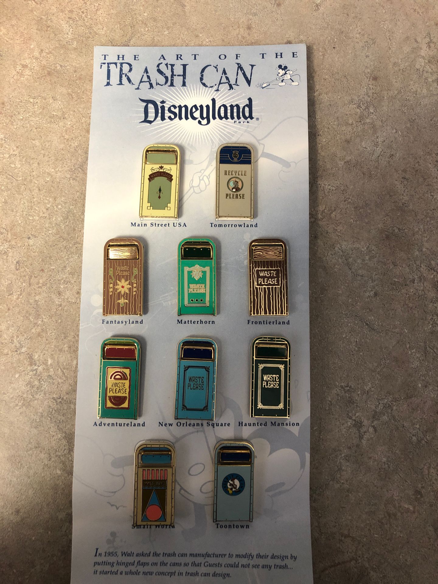 Disney trash can pins