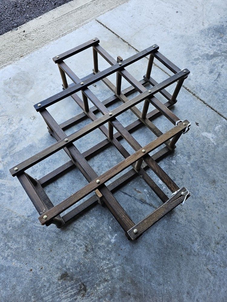 Vintage Expandable Wooden Wine Rack