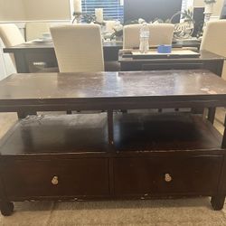 TV CONSOLE TABLE WITH DRAWERS