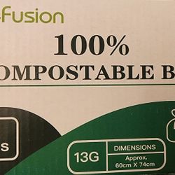 Trash bags 13+ gallon tall kitchen, Compost Bags Lawn & Leaf Yard Waste bags ,Garbage Bags,Extra Thick 1.01 Mills,Green Eco-Friendly Food Waste Bags