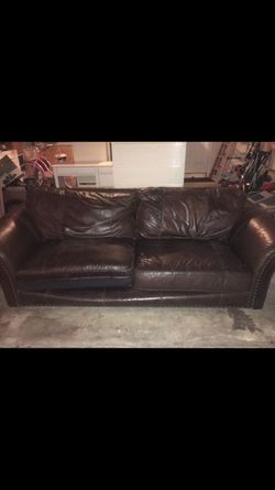 Brown Leather Couch
