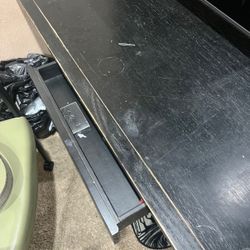 Black Table With Cabinet 