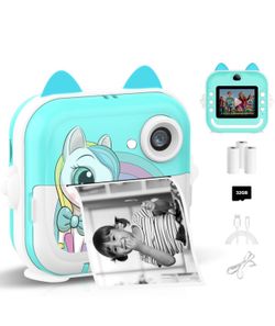 New in box Instant Print Camera for Kids, Christmas Birthday Gifts for Girls Boys, Selfie Digital Camera with 1080P Videos, Portable Travel Camera Toy