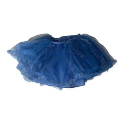 Disney Frozen II Blue Sparkle Tulle Elastic Waist Girls Dress Up Play Tutu Skirt