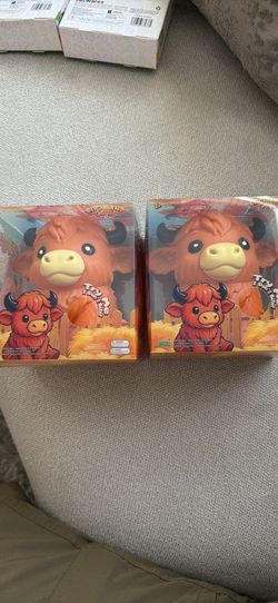 2 New Highland Cow Plush Toys