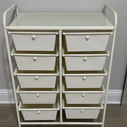 10 Drawer Rolling Craft Cart Like New 
