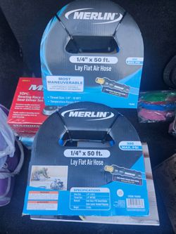 New 1/4 × 50ft lay flat air hose