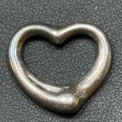 Tiffany & Co Elsa Peretti Open Heart 925 Sterling Silver Pendant Spain