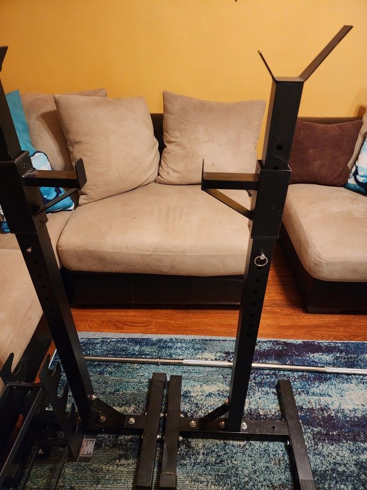 Dumbell Squat Rack With Bar